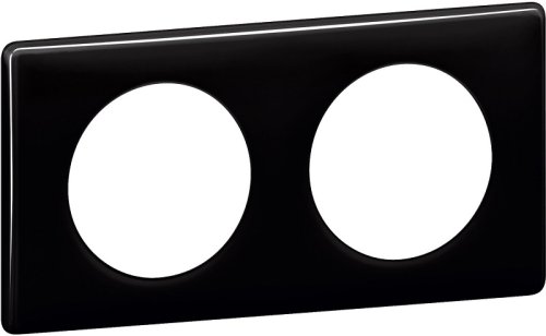 Рамка универсальная Legrand Celiane 2-м. черный глянец картинка